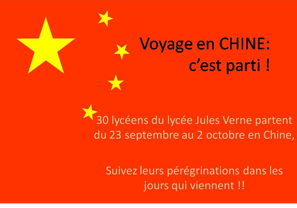 Voyage en Chine: c’est parti !!