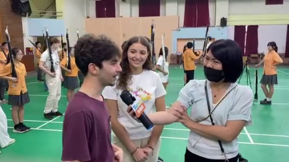 Une chaîne de télévision locale a interviewé nos élèves à cette occasion, en chinois bien sûr (Taïwan 6)